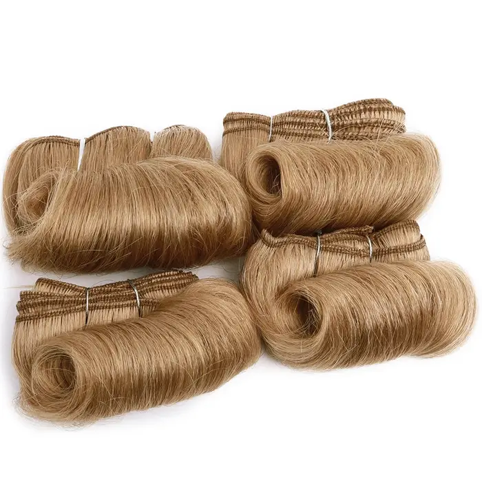 Tissage en lot brésilien Remy 100% naturel bouclé blond