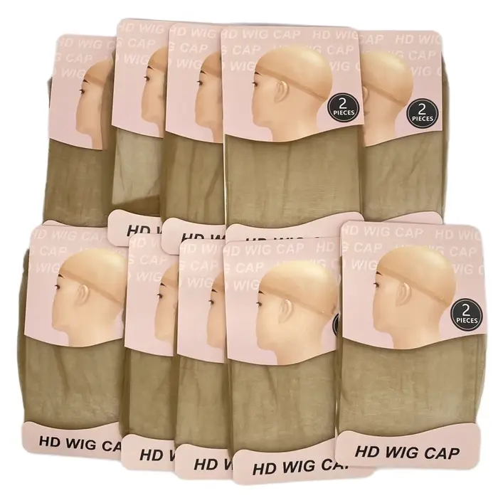 Bonnet de perruque fin HD, 20 pièces, transparent et invisible, bonnet de perruque transparent pour 