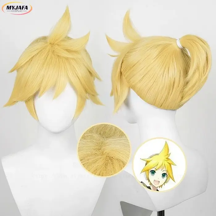 Perruque de Cosplay Rin Len de haute qualité