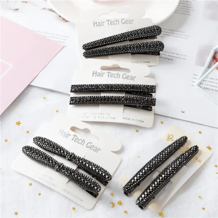 Épingles à cheveux en cristal Bling pour femmes et filles
