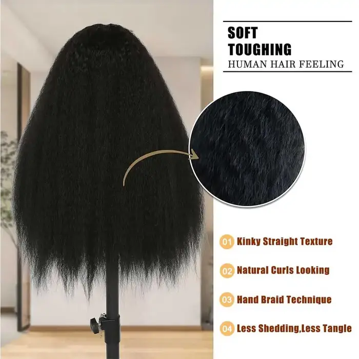 Perruque Lace Frontal Wig naturelle Yaki lisse
