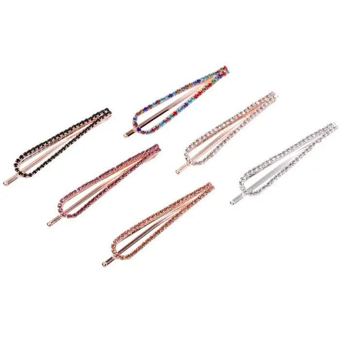 Pinces à cheveux en cristal strass pour femmes