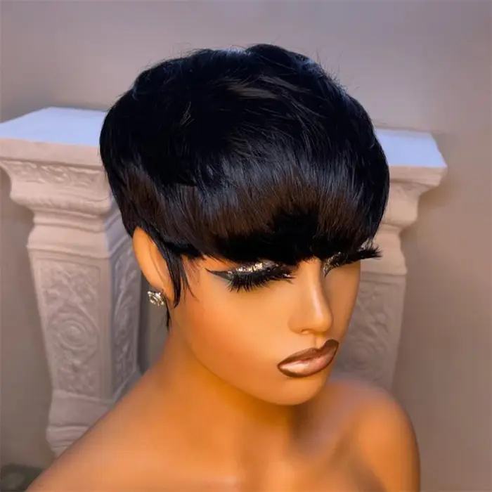 Perruque courte et droite style bob