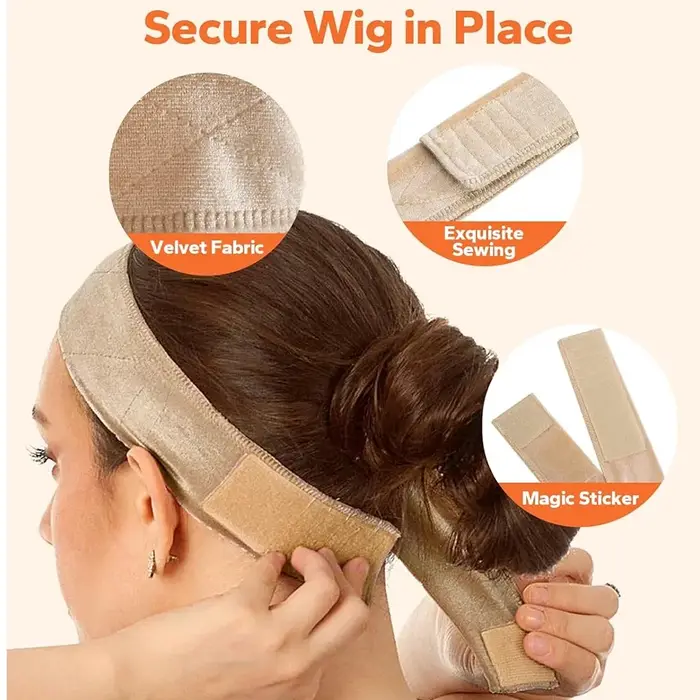 Poignées de perruque en velours bandeau à poignée réglable bandeaux pour perruques frontales en dentelle