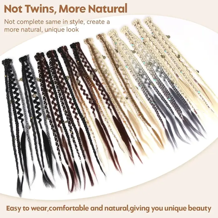 Extensions de cheveux tressés à clipser