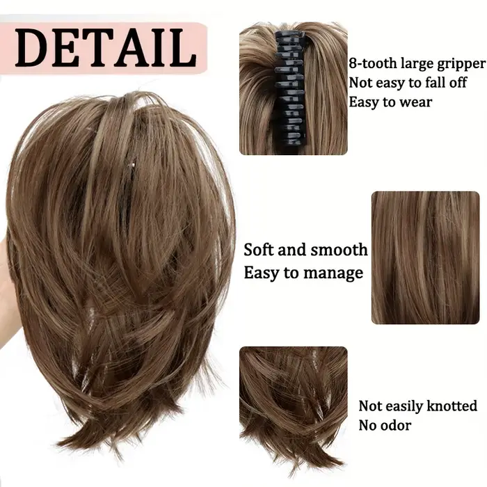 Pince à cheveux élégante en chignon désordonné pour femmes