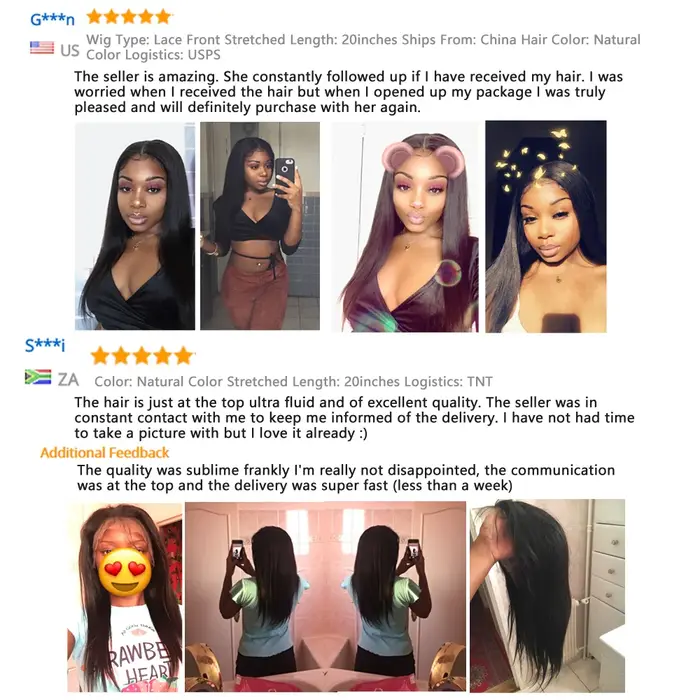 250 densité os Transparent droite perruques de cheveux humains pré-épilant 38 pouces droite Hd dente
