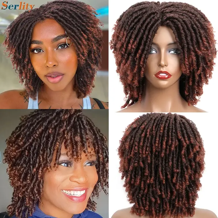Dreadlock perruque pour les hommes et les femmes noirs Crocodile peau d'Afrique tresse de jute faux locs