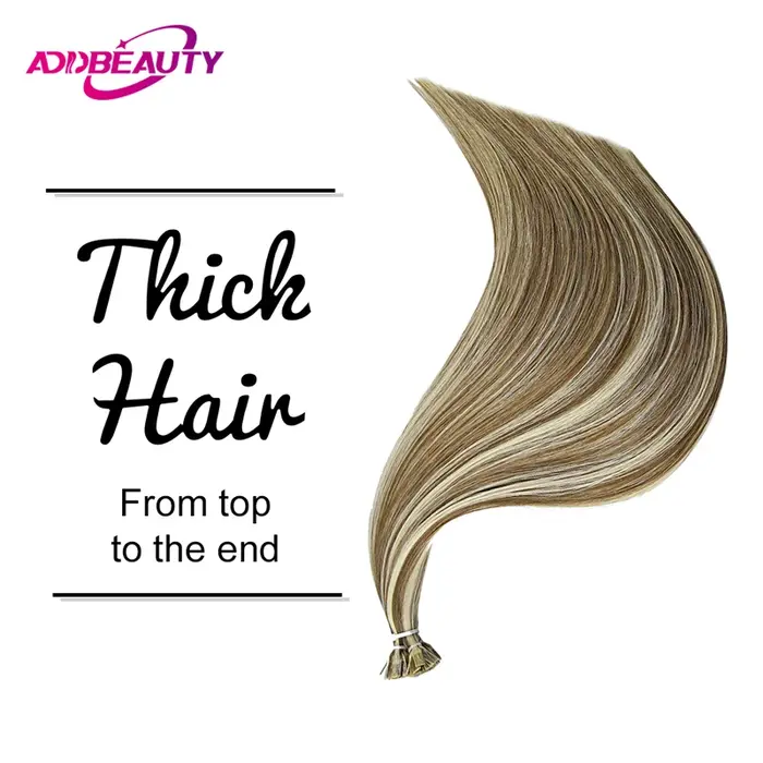 Addbeauty-Extensions de Cheveux Lisses à Pointe Plate