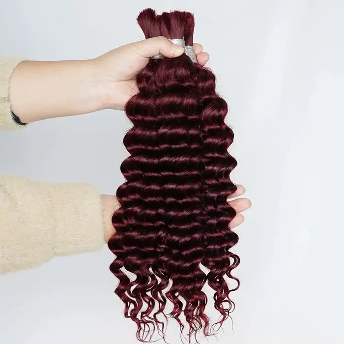 # Extensions de cheveux humains 100% naturels 99j Bourgogne pour tressage