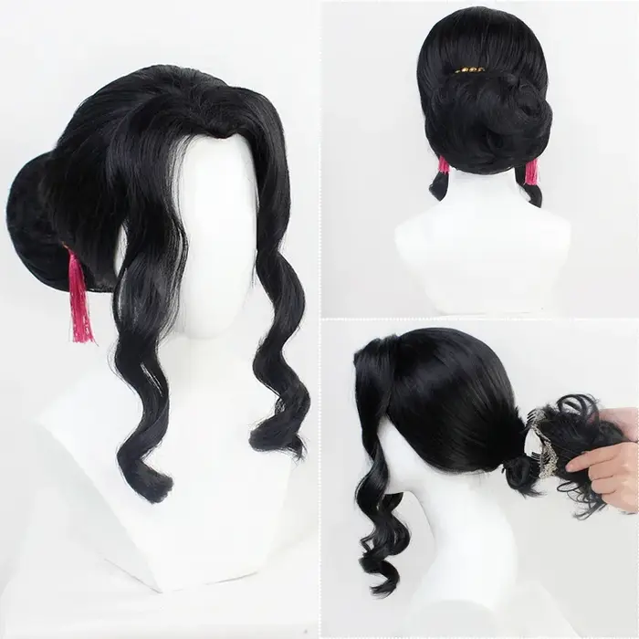 Perruque de cosplay Kimetsu No Yaiba Kibutsuji Muzan