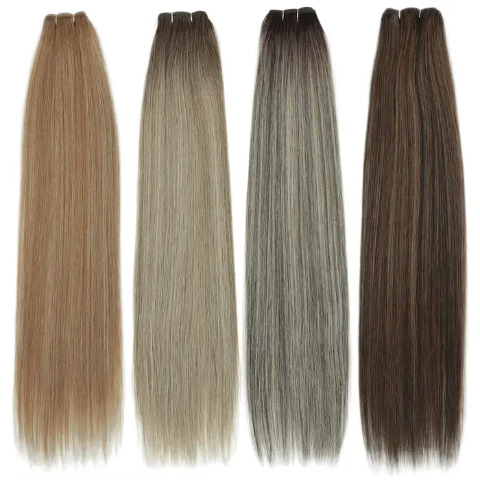 Extensions de cheveux synthétiques ombrées lisses de 26 pouces, 150 g, pour salon, extensions de che