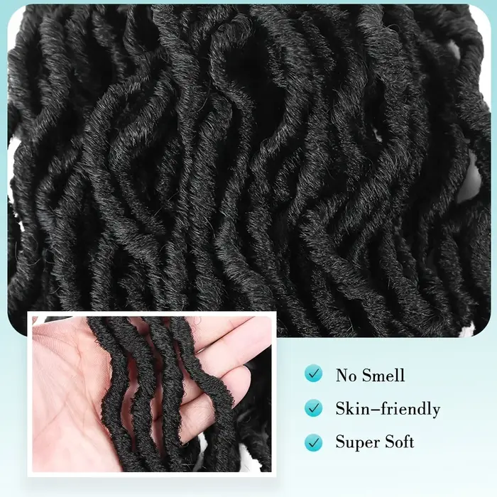 8 pièces de dreadlocks synthétiques résistantes à la chaleur, fausses locs, 24 pouces, extensions sy