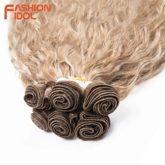 FASHION IDOL Extensions de cheveux synthétiques bouclés résistantes à la chaleur