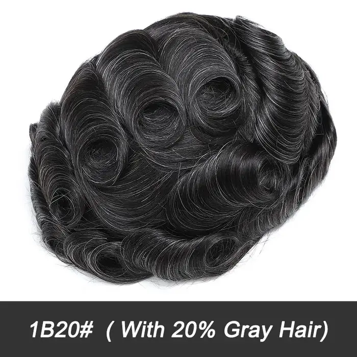 Prothèse capillaire naturelle pour homme, Lace Front & Mono Top, ligne de cheveux naturelle, perruqu