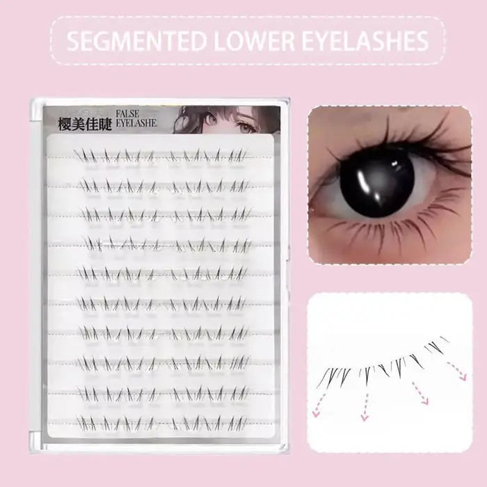 Clusters de cils inférieurs individuels 4-6mm