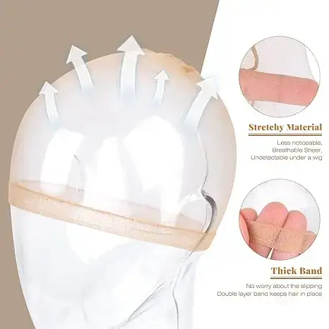 10 pièces (5 ensembles) de bonnets de perruque invisibles