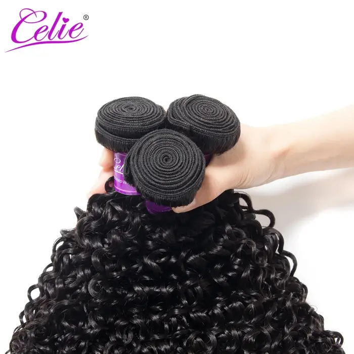 Tissage en lot brésilien Remy naturel bouclé noir-Celie