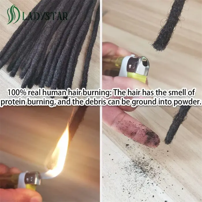 Extensions de dreadlocks de cheveux humains