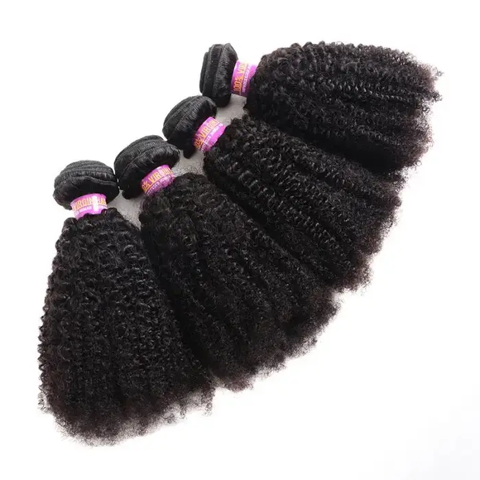 Extensions de cheveux humains Afro crépus bouclés