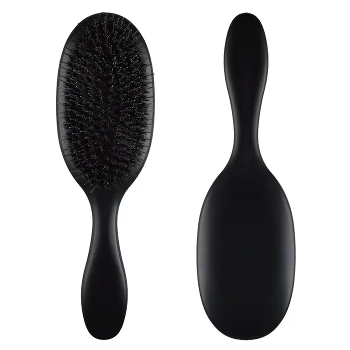Brosse à cheveux en poils de sanglier, brosse d'extension de cheveux en Nylon pour femmes et filles,