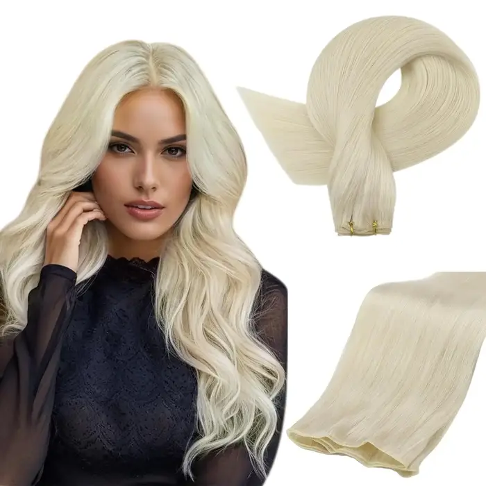 Pleine brillance 14-18 pouces génie trame Extensions de cheveux