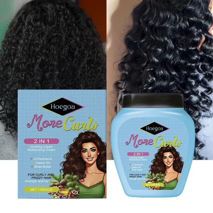 Après-shampooing sans rinçage pour cheveux secs et bouclés