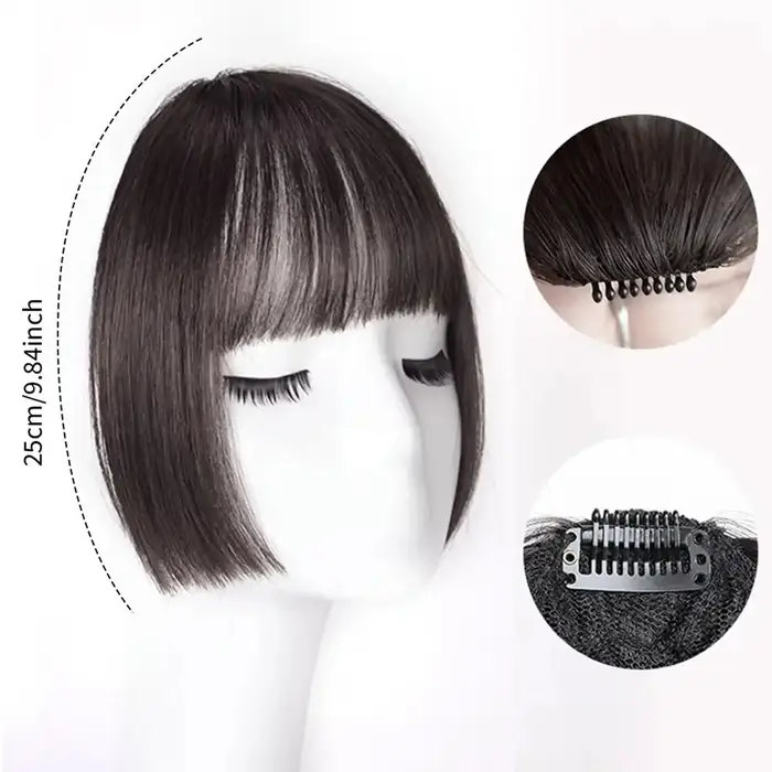 Faux franges à clipser pour femmes, extensions capillaires synthétiques, outils de coiffure, postich