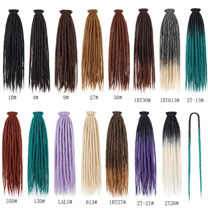 Crochet boîte tresses Crochet cheveux Dread Lock Double Afro tressage Extension de cheveux 24 pouces