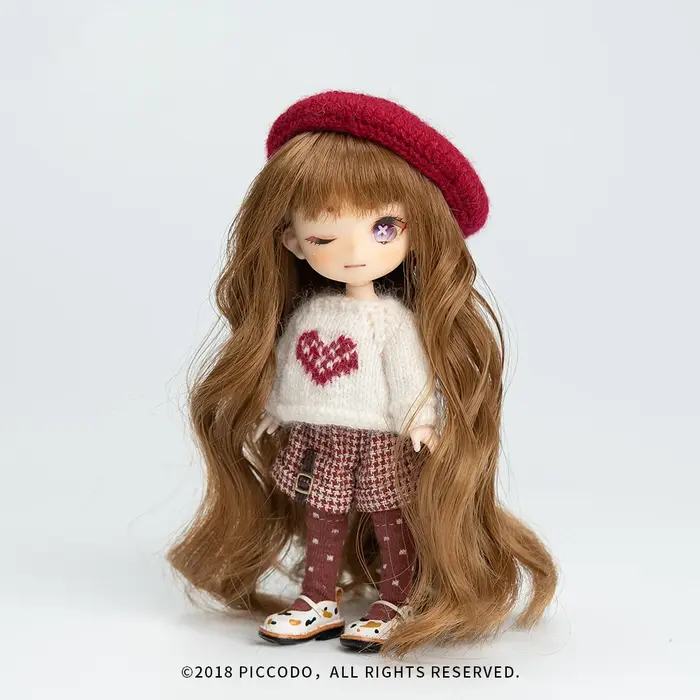 Ob11 perruque douce mignonne frange bouclée cheveux ondulés