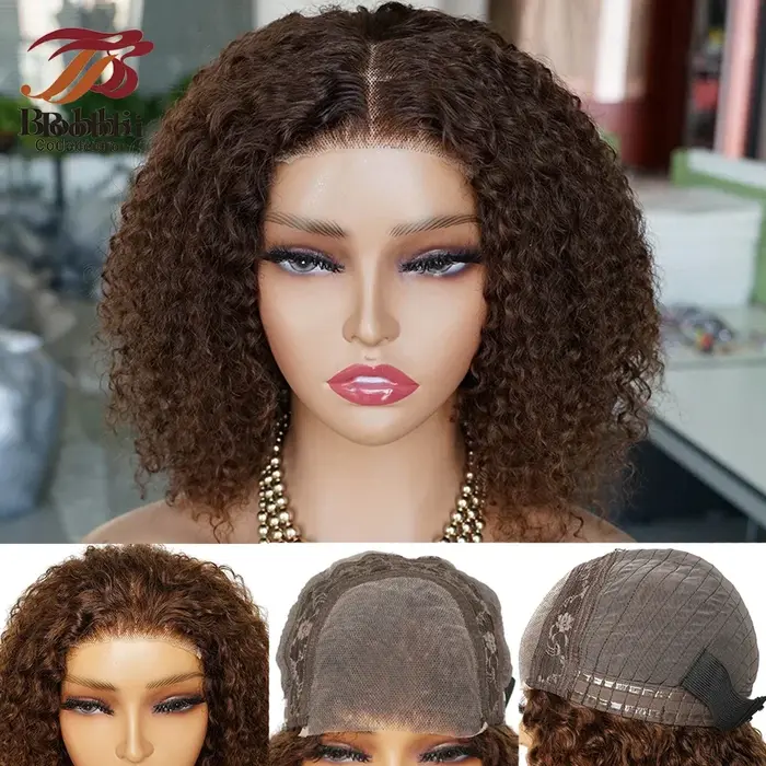 Perruque caution Curly Lace Front Wig sans colle pour femme