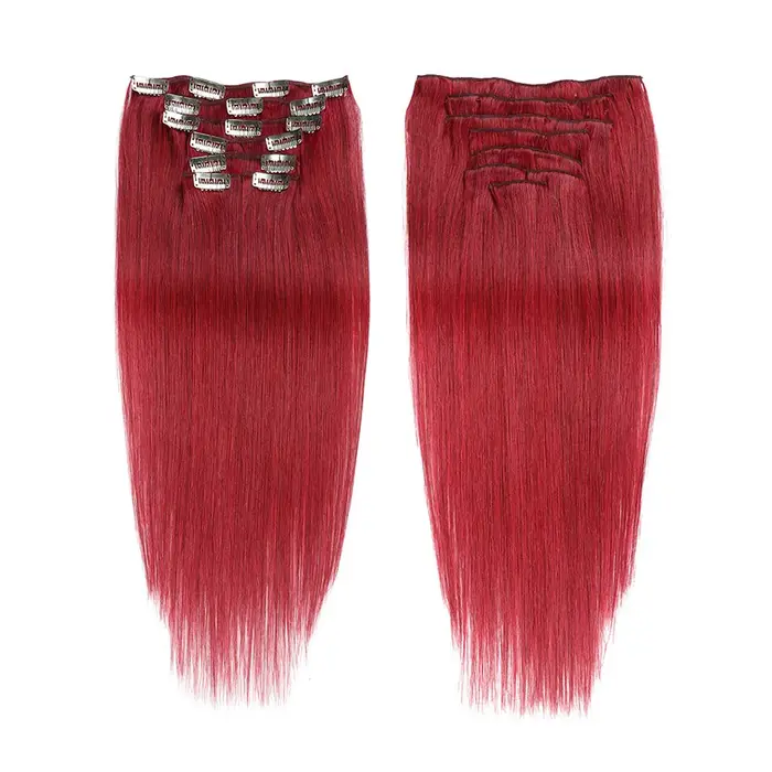 Extensions de cheveux humains à clipser pour femmes