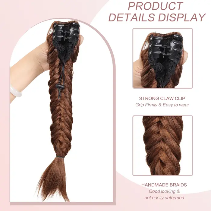 Extensions de cheveux tressées de 16 pouces