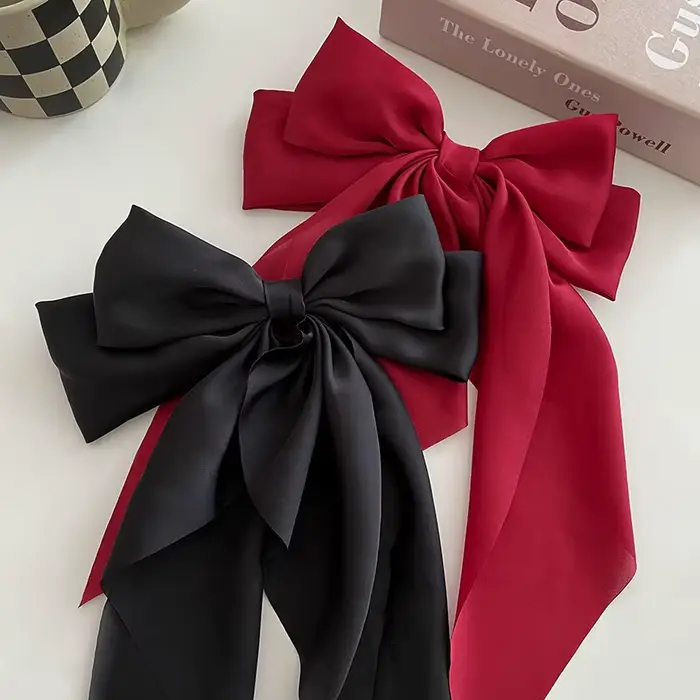 Pince à cheveux en mousseline de soie pour femmes