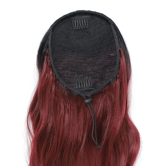 Extension de queue de cheval ondulée bouclée synthétique longue 28 pouces Extensions de cheveux