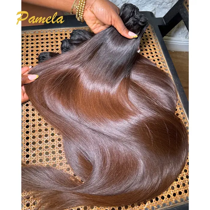 Os droit Ombre1b 4 cheveux humains colorés 100% tissage vierge non transformé 3 paquets Extensions d