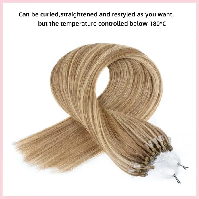 Extensions de cheveux à anneau Micro boucle