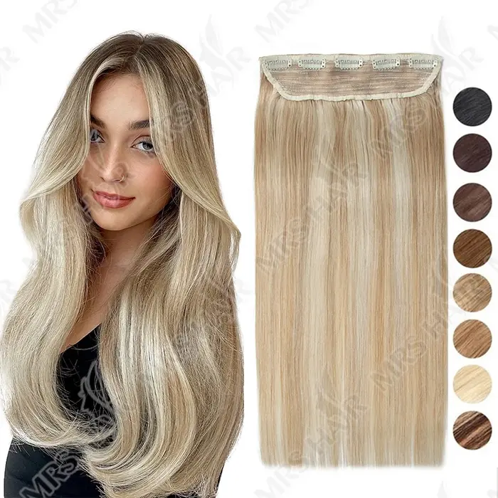 Extensions de cheveux humains à clips