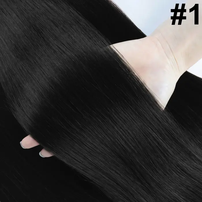 Extensions de cheveux lisses à clipser 120G 8/613 Blond Piano, 100% cheveux humains, faciles à poser