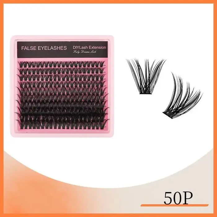Extensions de cils en grappes 10 rangées 140 boucles épaisses et volumineuses 8-16mm mixtes effet na