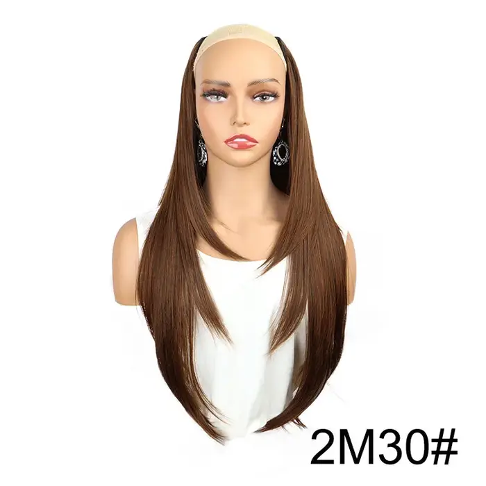 WIGSIN synthétique 55 cm en forme de V couches 4 Clips Extension de cheveux longs raides naturel Invisible postiche perr