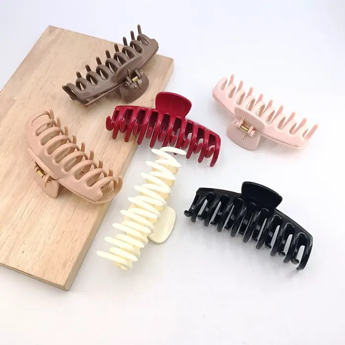 Sicone simplicité quille pince à cheveux pour femme couleur unie élégant requin
