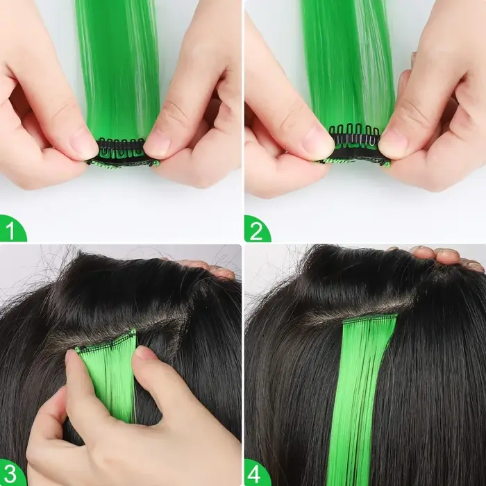 Extensions de cheveux à clipser pour femmes et enfants