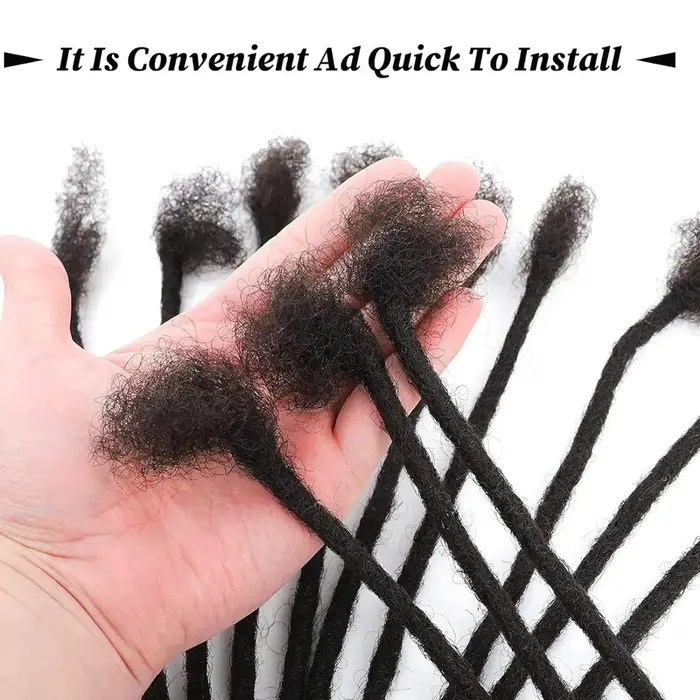 0.2/0.4/0.6/0.8 cm Extensions de dreadlocks de cheveux humains