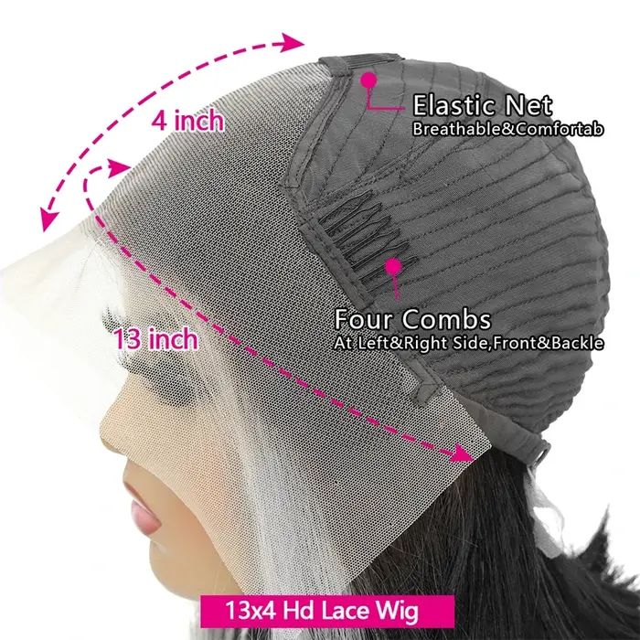 Sophia-Perruque de Cheveux Humains Lisses, Dentelle Transparente HD, 13x4, 28 30 32 Pouces