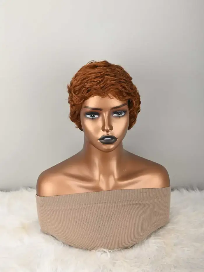 Perruque synthétique courte de style elfe pour femmes noires