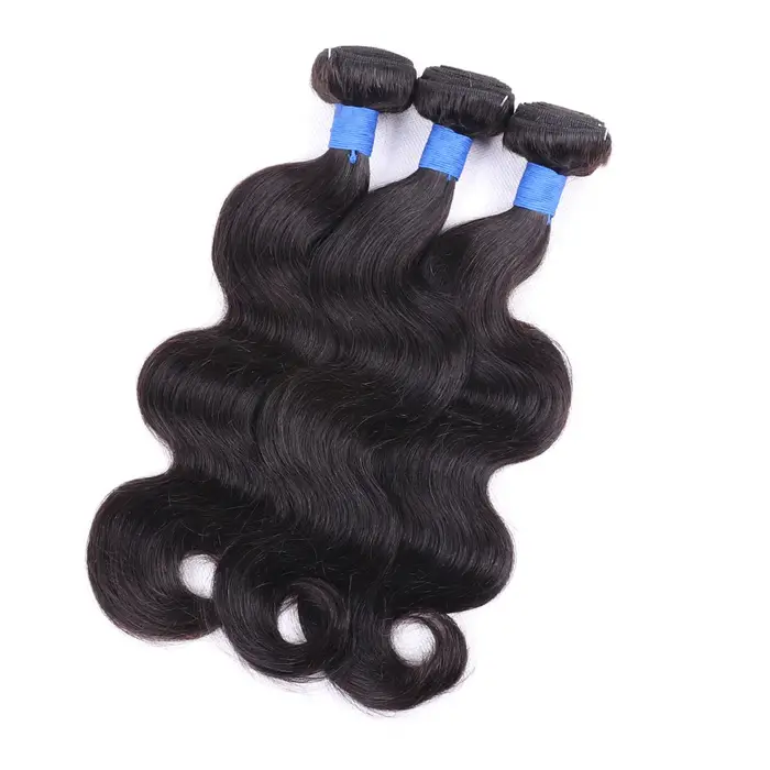 Extensions de cheveux humains brésiliens Remy non traités, ondulés, double épaisseur, 3 ou 4 paquets