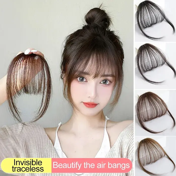 Frange de cheveux humains pince aérienne dans les Extensions