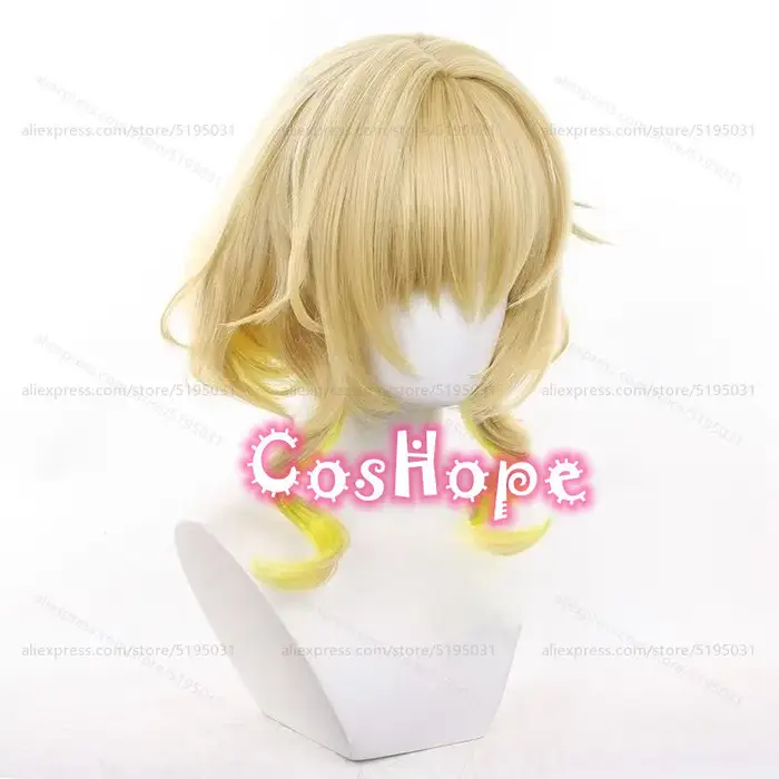 Hbackpack Aglaea-Perruque Cosplay Synthétique Courte Bouclée