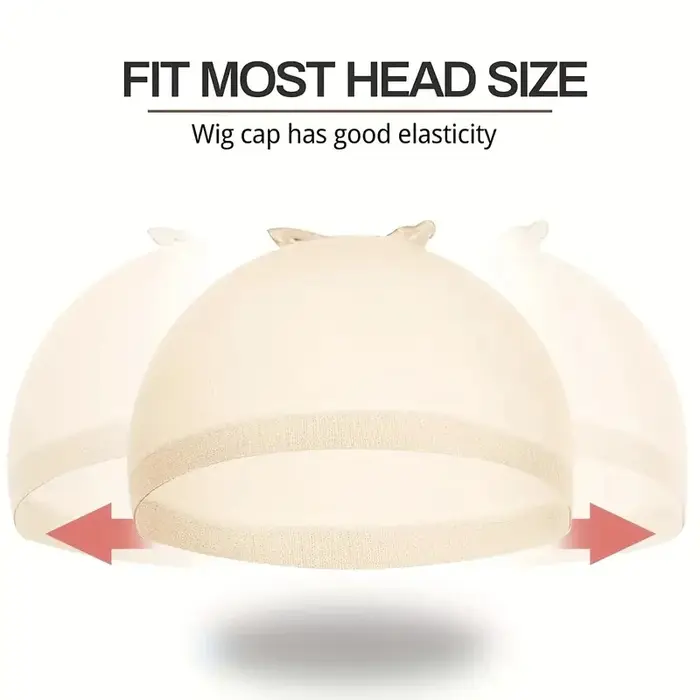 Bonnet en nylon extensible pour perruque, lot de 2 ou 6 pièces, lot de 3